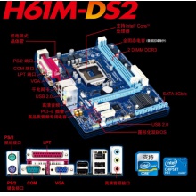 技嘉（GIGABYTE）H61M-DS2主板(Intel H61/LGA 1155)